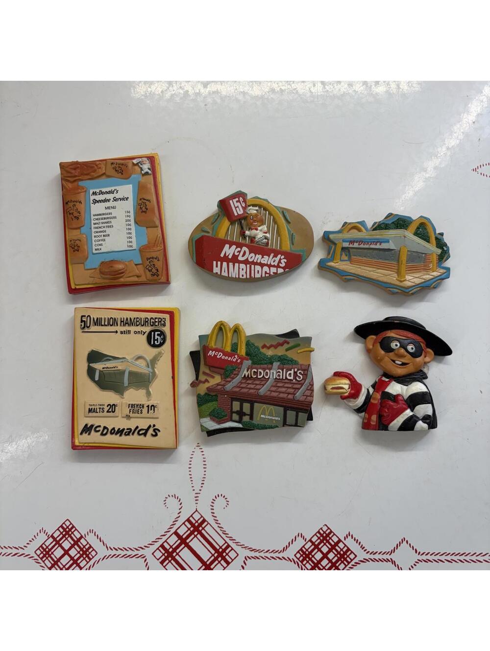 McDonald’s magnet set of 6 vintage 1990s